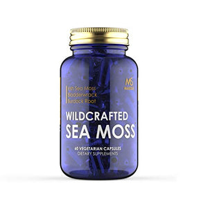 Premium High Absorption Wildcrafted Sea Moss | 1500mg Organic Irish Sea Moss, Bladderwrack, Burdock Root | 60 Vegan Capsules - Masole Labs by Sincere Supplements