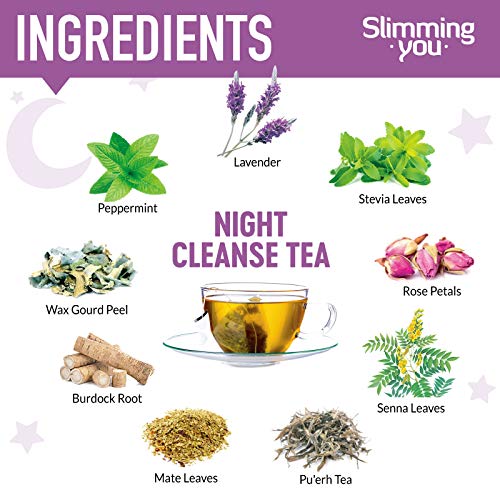 Detox Tea for Weight Loss and Belly Fat, 14 Day Teatox Herbal Slim Tea for Body Detox, Colon Cleanse, Metabolism Increase - Lose Weight Tea 1 Morning Boost Tea (14 Bags) & 1 Night Cleanse Tea (7 Bags)