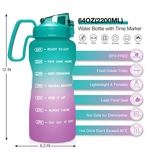 Drink Your Effing Water 24 Oz Flip Top Water Bottle With Straw Water  Tracker Motivation Tumbler With Straw Motivational Time Trackers 