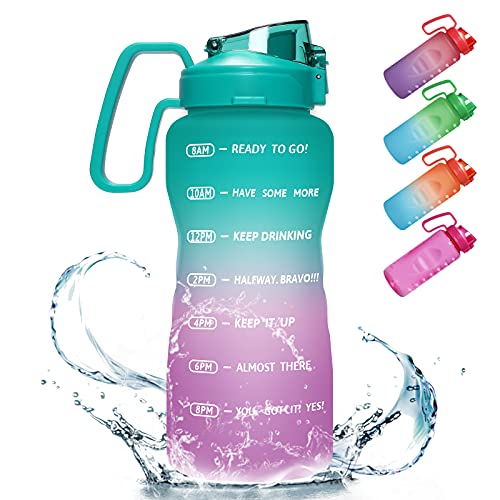 Water Bottle with Straw 64 oz Water Bottle with Time Marker Motivational  Quote to Keep All